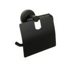 Держатель для туалетной бумаги FIXSEN Comfort Black FX-86010 с крышкой